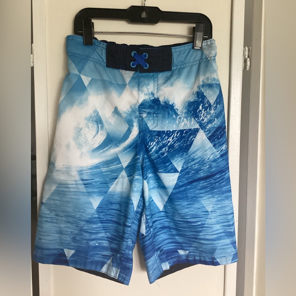 Boys swim trunks Sz M 10 - 12 board shorts EUC Arizona Jean Co.